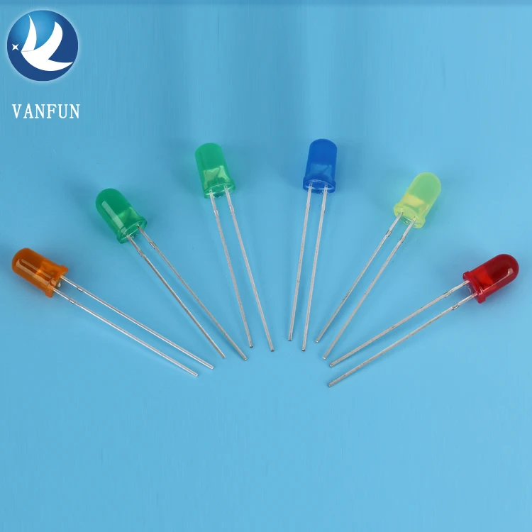 micro led diode 365nm 395nm uv led 5mm 12v round color diffused 0.06w light emitting diode