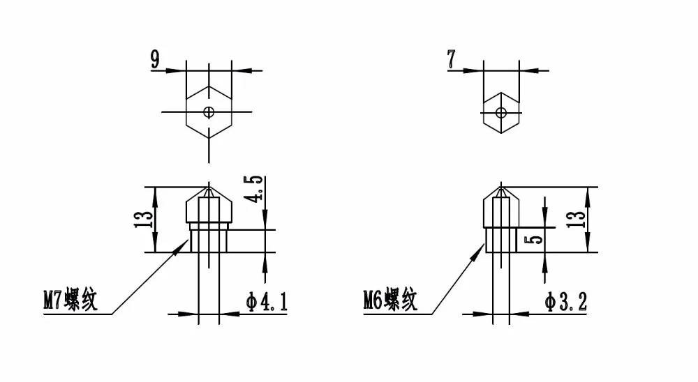 3dプリンターノズルmk10真鍮ノズル Ptfeチューブインサート用m7ねじ山付き Buy 3d プリンタノズル 3d ノズル ノズル Product On Alibaba Com