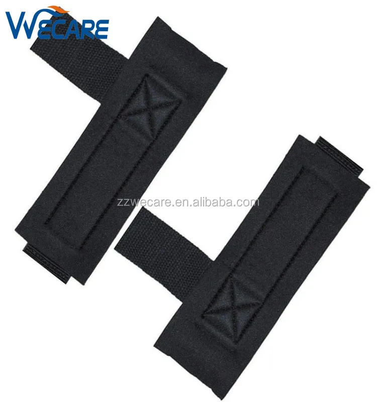 Black Powerlifting Wrist Padded Weight Lifting Support Straps Hand Sport Cross Train Fitness Safety Gym Gloves