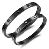High quality jewelry CNC stone cz setting men women stainless steel bracelet luxury black bracelet