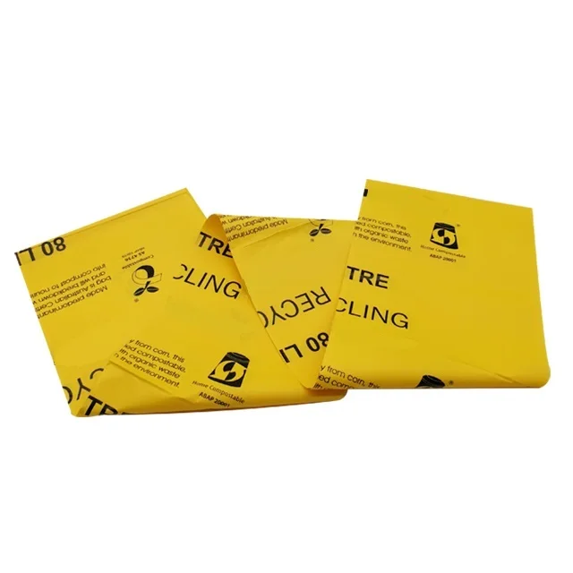 Compostable Biodegradable Golden Large Trash Plastic Bags Hotels