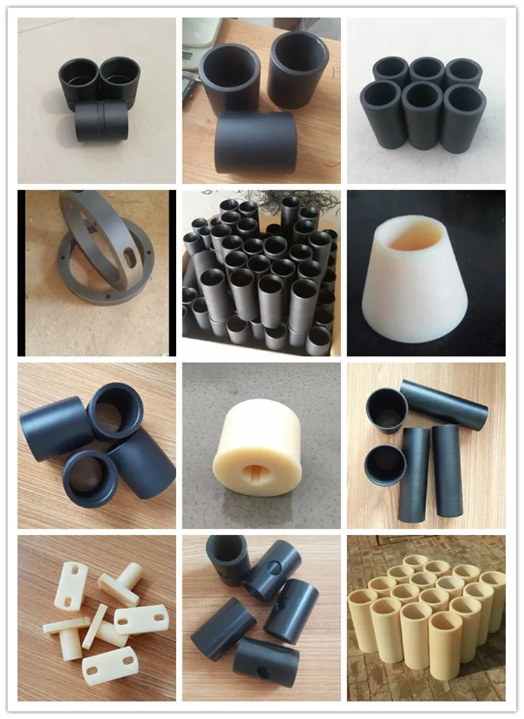 Black Resistant Mc Nylon Plastic Insert Bushing Sleeve For Shaft Tube