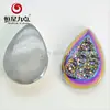 Wholesale Pear Shape 9*7mm Magic Blue Color Natural Window Agate Druzy Stone