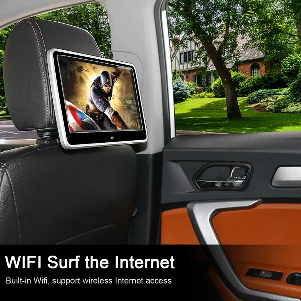 10.1" Hd Digital Tft Screen Ultrathin Design Touch Button Car Headrest