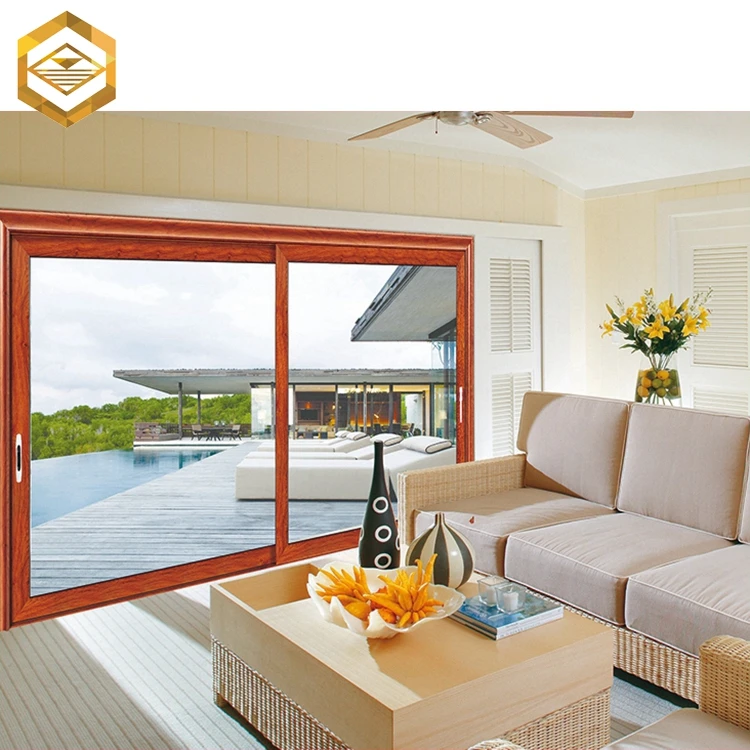 Оптовая продажа комплект алюминиевый слайд стеклянные двери системы Изображение