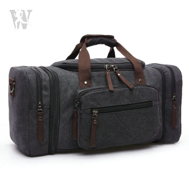 Custom Durable Khaki Casual Large Canvas Travel Storage Bags Buy