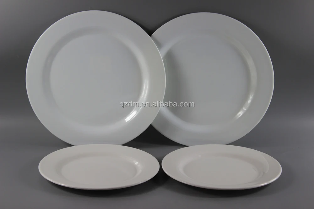 Ivory Melamine Round Plates For 5 Star Hotel