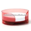 Half Open Round Red Acrylic Pet Dog Bed Simple Range Acrylic Puppy Beds and Accessories