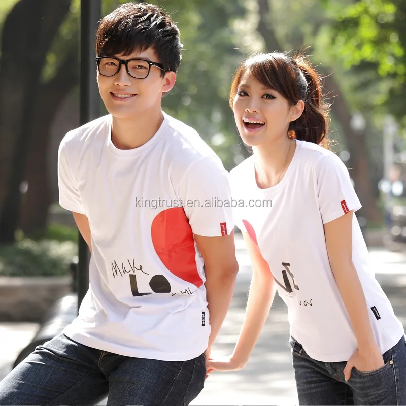 Red Heart He And She T Shirt Premium Custom Cotton Couple T Shirts Buy Couple T Shirts Cotton Couple T Shirts He And She T Shirt Product On Alibaba Com