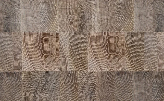 Natural Color Smooth European Oak Solid End Grain Wood Flooring