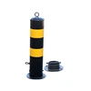 black and yellow lock base steel post