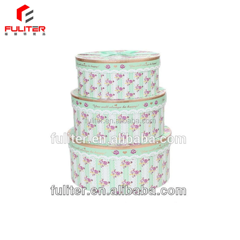 Custom Large Decorative Round Cardboard Boxes With Lid Buy