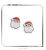 Cute Lovely Tiny Children's Kid's Santa Claus Earrings Post Stud Sterling Silver