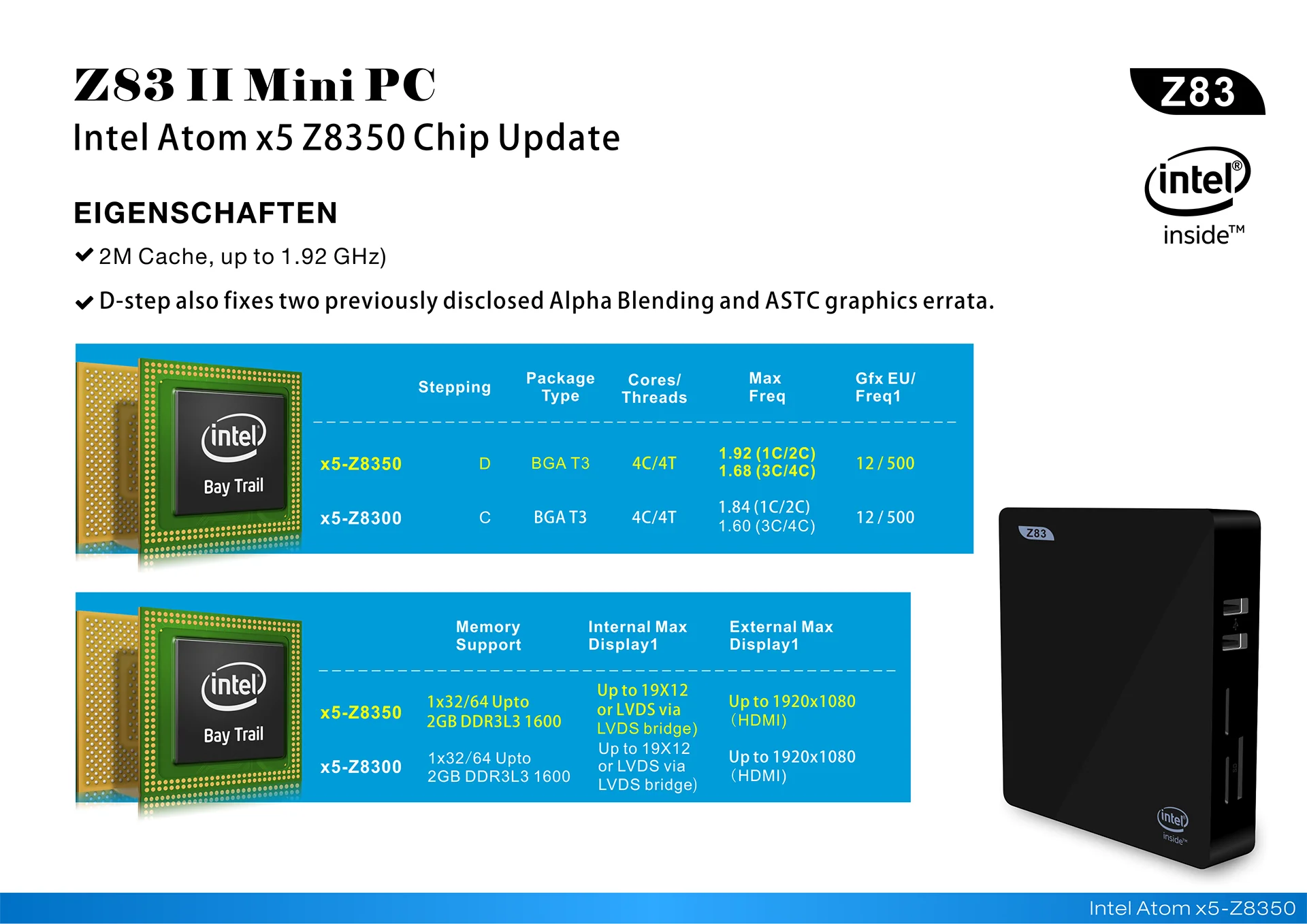 Intel atom x5 z8350 или intel celeron n3350 что лучше