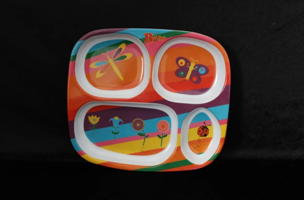 kid's melamine plate meal