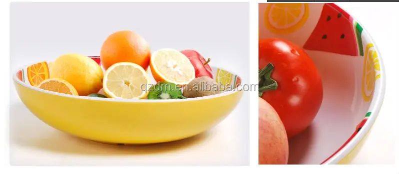 2 Color Melamine Fruit Bowl Custom Print