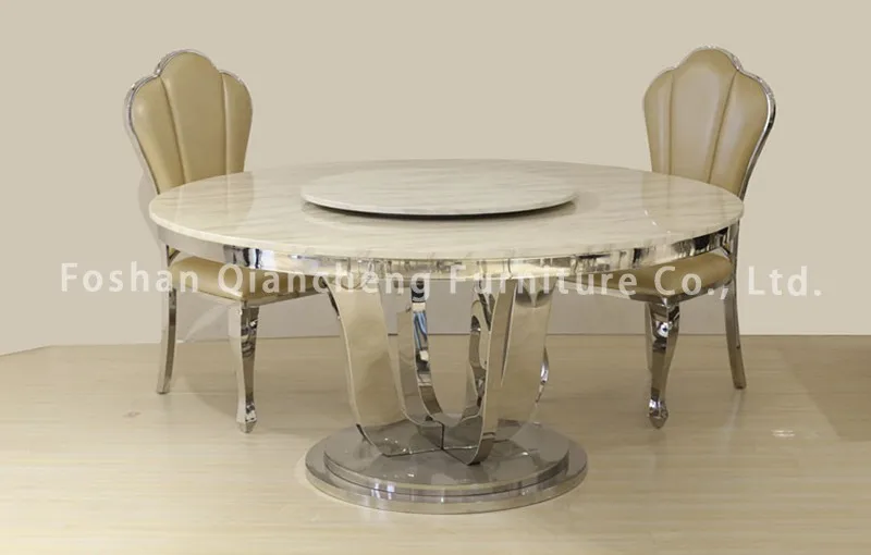Whole Hot Ing Furniture Stainless Steel Marble Top Luxury Round Dining Table Rotating Whole Hot Ing Furniture Stainless Steel Marble Top Luxury Round Dining Table Rotating