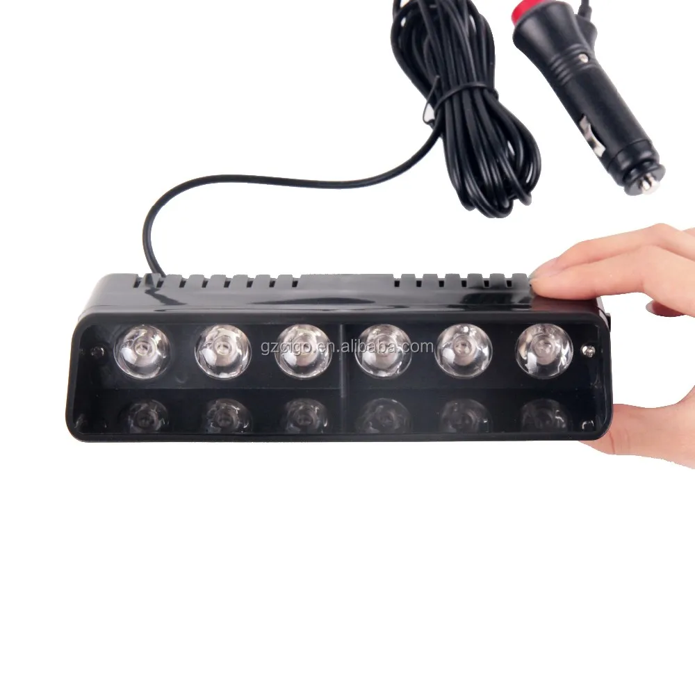 Leds9 Emergency Strobe Lights 12v Led Grill Lights For Cars 6 Pcs 1w Or 3w Led Windshield