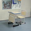 MDF injection edge student single desk and chair with grid book net