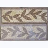 Handmade leaf pattern mosaic tile border