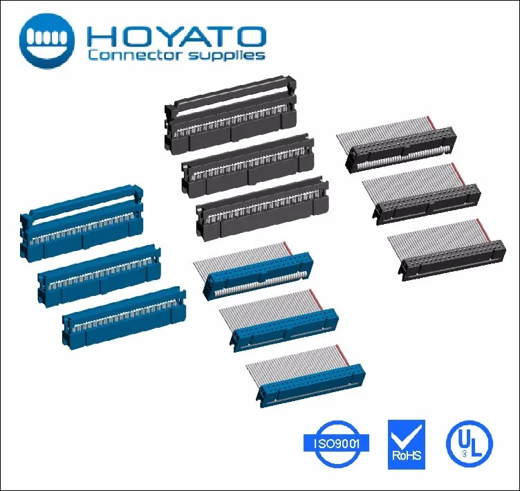 Idc Connector 2.54mm Pitch 64 Pin Male Header Idc Ribbon Cable