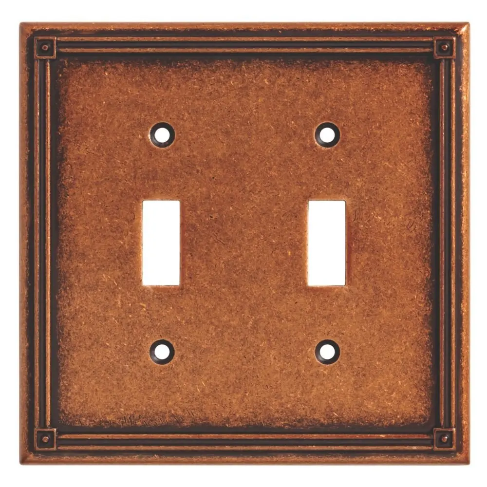 Buy Double Toggle Switch Cover Wall Plate Satin Nickel Finish in Cheap