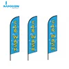 Advertising Dye Sub Print Double Side Bubbles Car Wash Feather Flag For Promotion