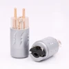 Viborg VE512 Pure Copper Power Adaptor Plug Hi End ac Power Connector eu Silver Gold Rhodium Plated