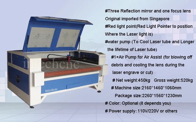 CE approval 1610 auto feeding fractional co2 laser equipment/glass laser cutting machine