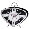 triangle shape metal case mechanical alarm clock