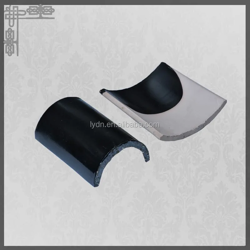 black ceramic roof tile