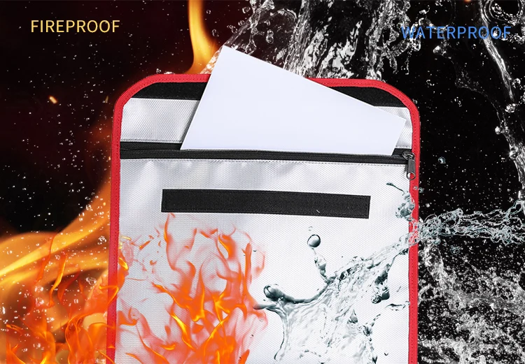 Wholesale Custom Waterproof Fireproof Safety Money Document Bag Buy Document Bag,Fireproof Bag
