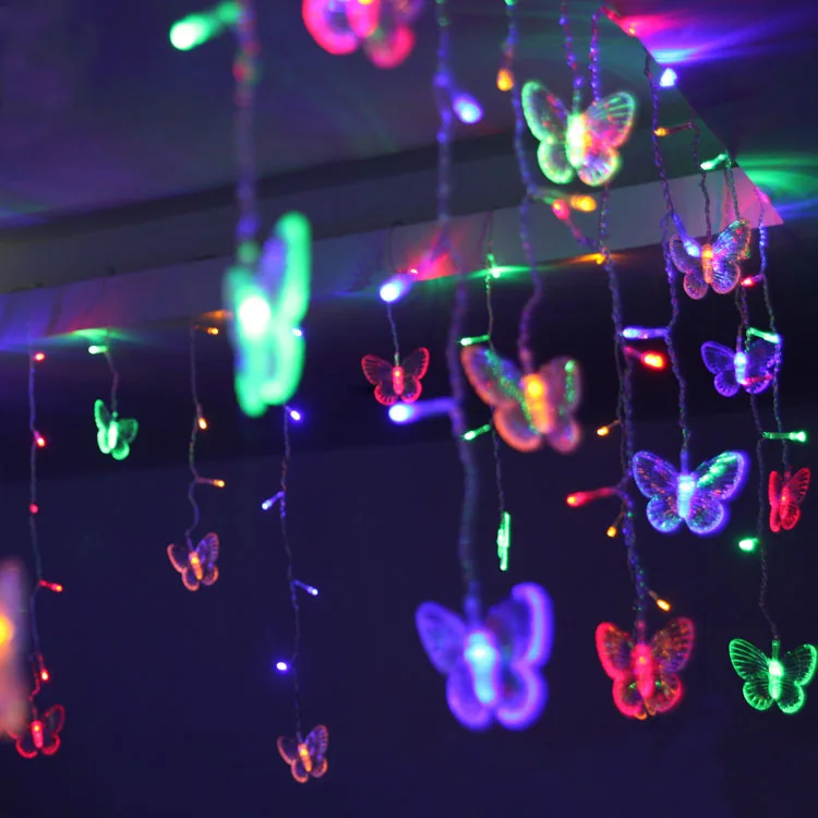 Wholesale Festival Decorative Butterfly Shaped Christmas Fairy LED Dripping light For House Beauty Dress Up