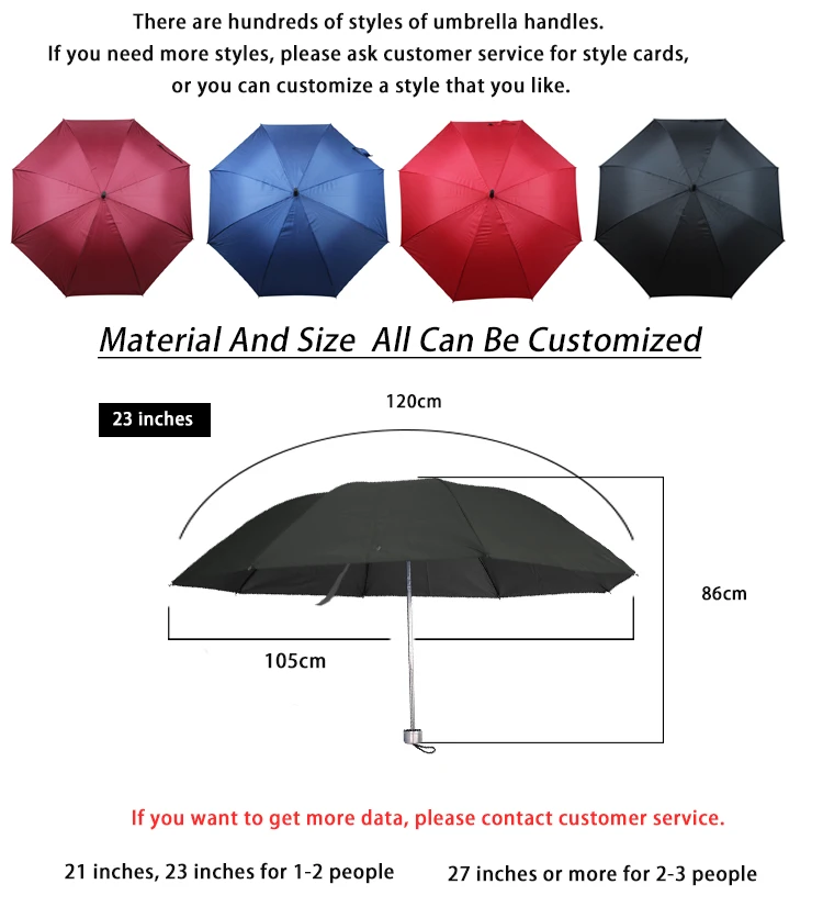 3 Fold Promotional umbrella logo custom print