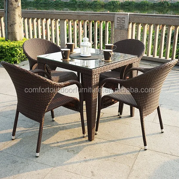 Plastic Rattan Weaved Garden Dinner Set Garden Furniture Buy Garden