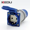 PS323-2 3-pin blue industrial plug 16A 250V German combination socket