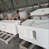 Factory Direct Hotel Projects Pure White Texture Pattern Quartz Stone Solid Surface Kitchen Countertop