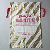 Cotton Canvas Personalized Gold Bags for Christmas Presents