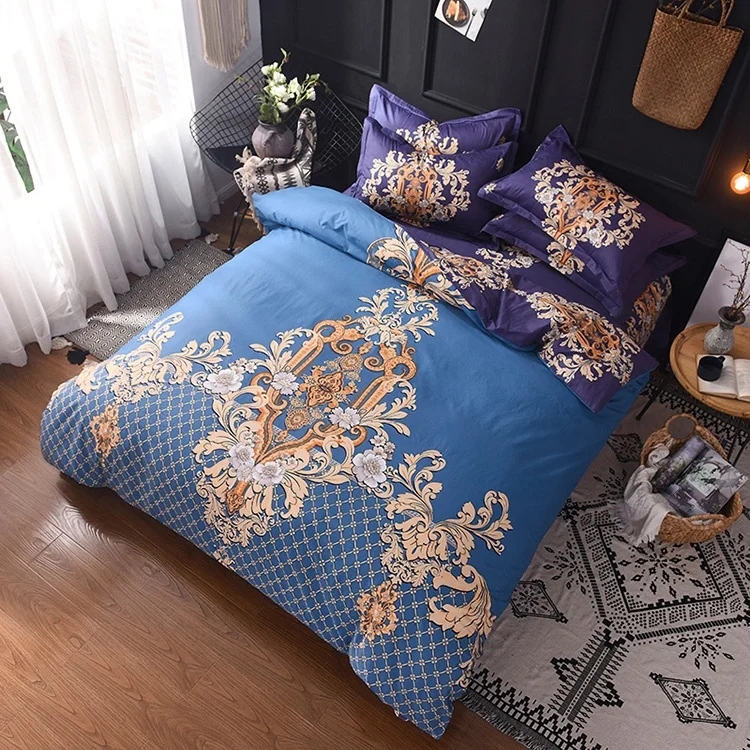 Factory Price 100 Cotton Comfortable Luxury Brocade Bedding 3d