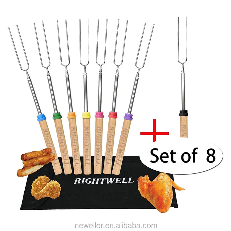 Logo branding natural color hot sell of roasting sticks with custom logo