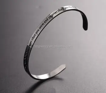 6mm Custom Personalized Cuff Band Bracelet Verse Engraved 6mm Custom Personalized Cuff Band Bracelet Verse Engraved Scripture Saying Quote Whole