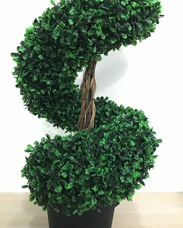 High Quality Custom Artificial Topiary Trees Artificial Boxwood Spiral