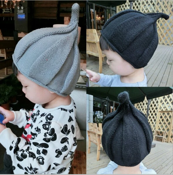 2016 Kids Cotton Onion Knitting Wool Beanies Hats Baby Girl Warm Cap Children Winter Hat Baby