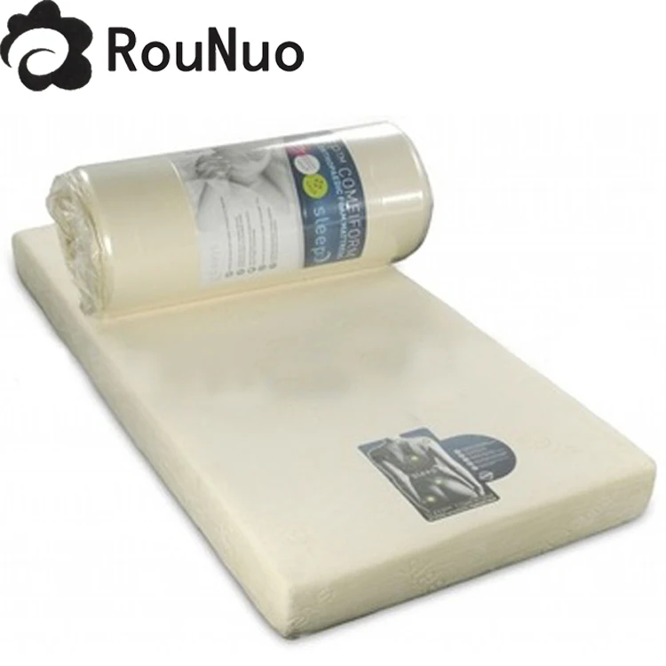 Foldable vacuum packed memory foam mattress topper