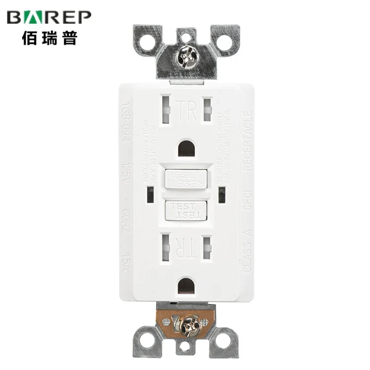 GFCI outlet electrical sockets with UL certification and LED indicator outlet socket box