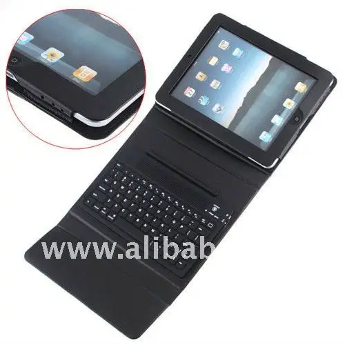 
Bluetooth Wireless Keyboard + Leather Case For iPad 