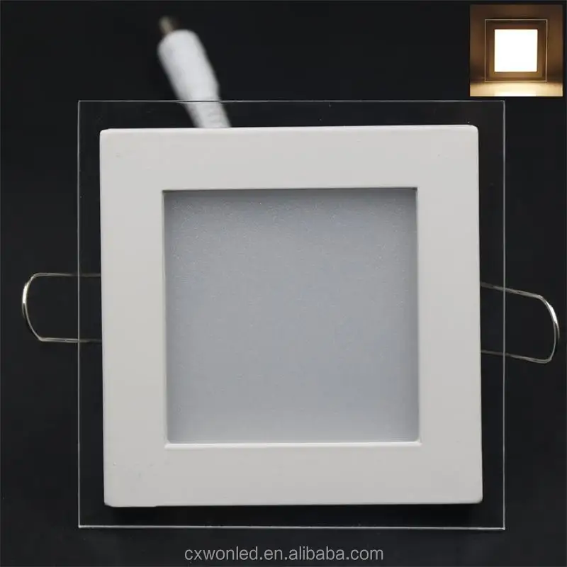 Shenzhen Manufacturer decoration panel lights round square recessed led light aluminum frame with glass panel