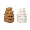Custom disposable take away paper food boxes cardboard lunch for