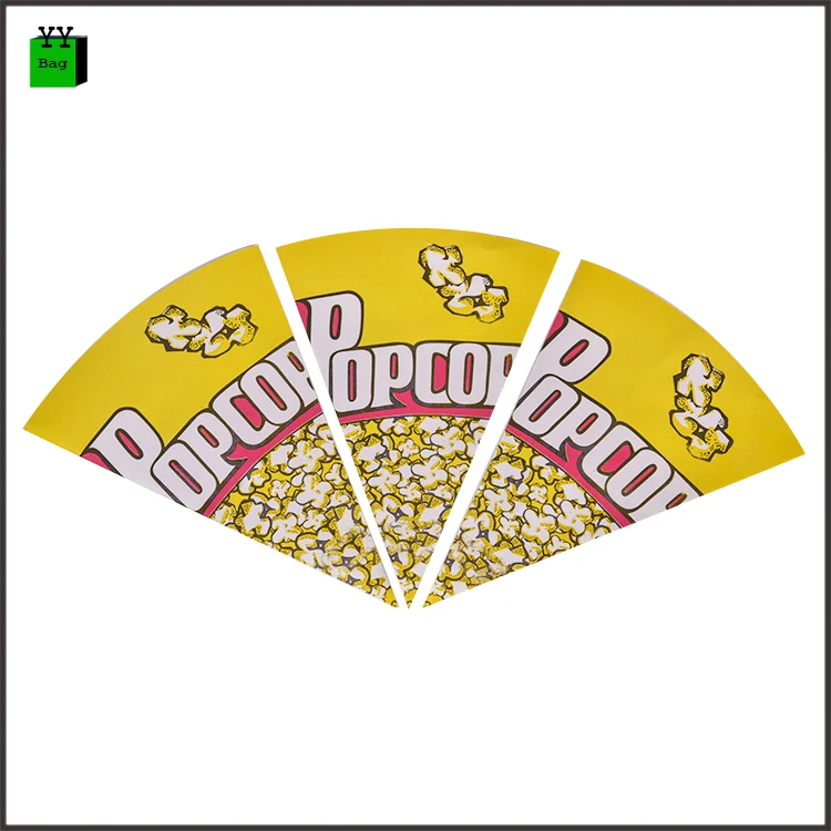 In Stock Sharp Bottom Standard Greaseproof Sealable Paper Biodegradable Custom Microwave Popcorn