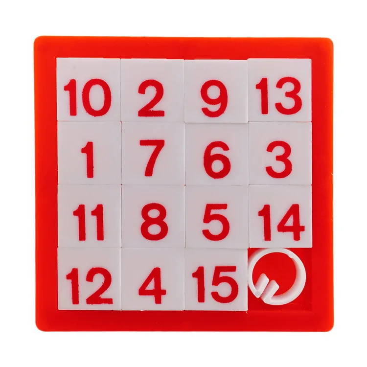 Educational Game Toys Custom Intelligent Number Plastic Sliding Puzzle
